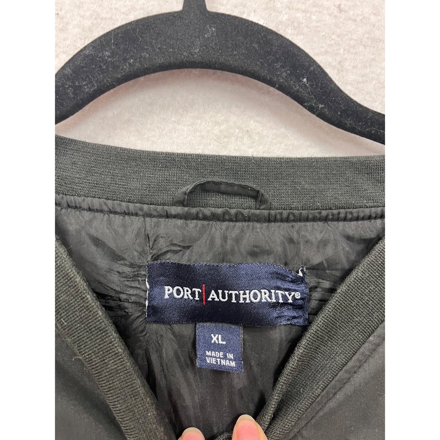Port Authority Big Lake Golf Pullover Windbreaker XL Black Polyester Mens #60A