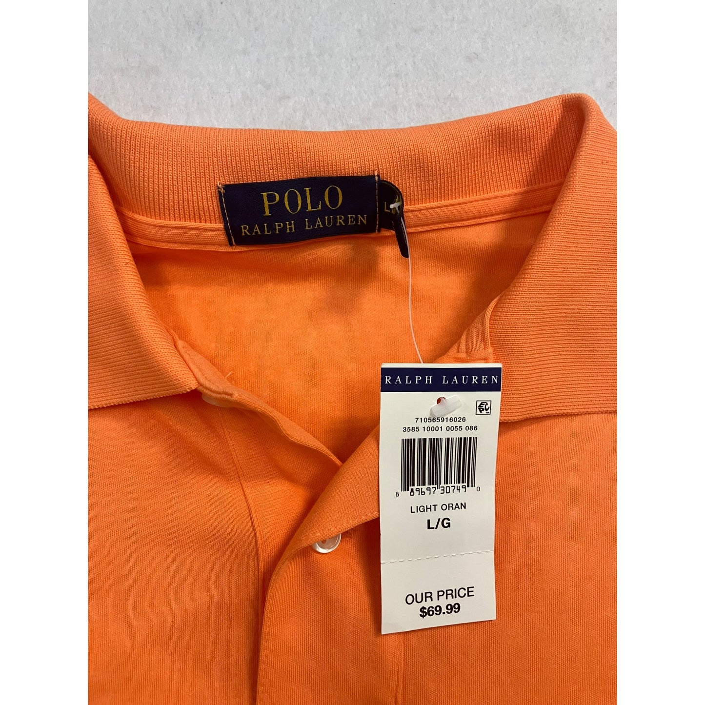 Men’s Orange Polo #2345