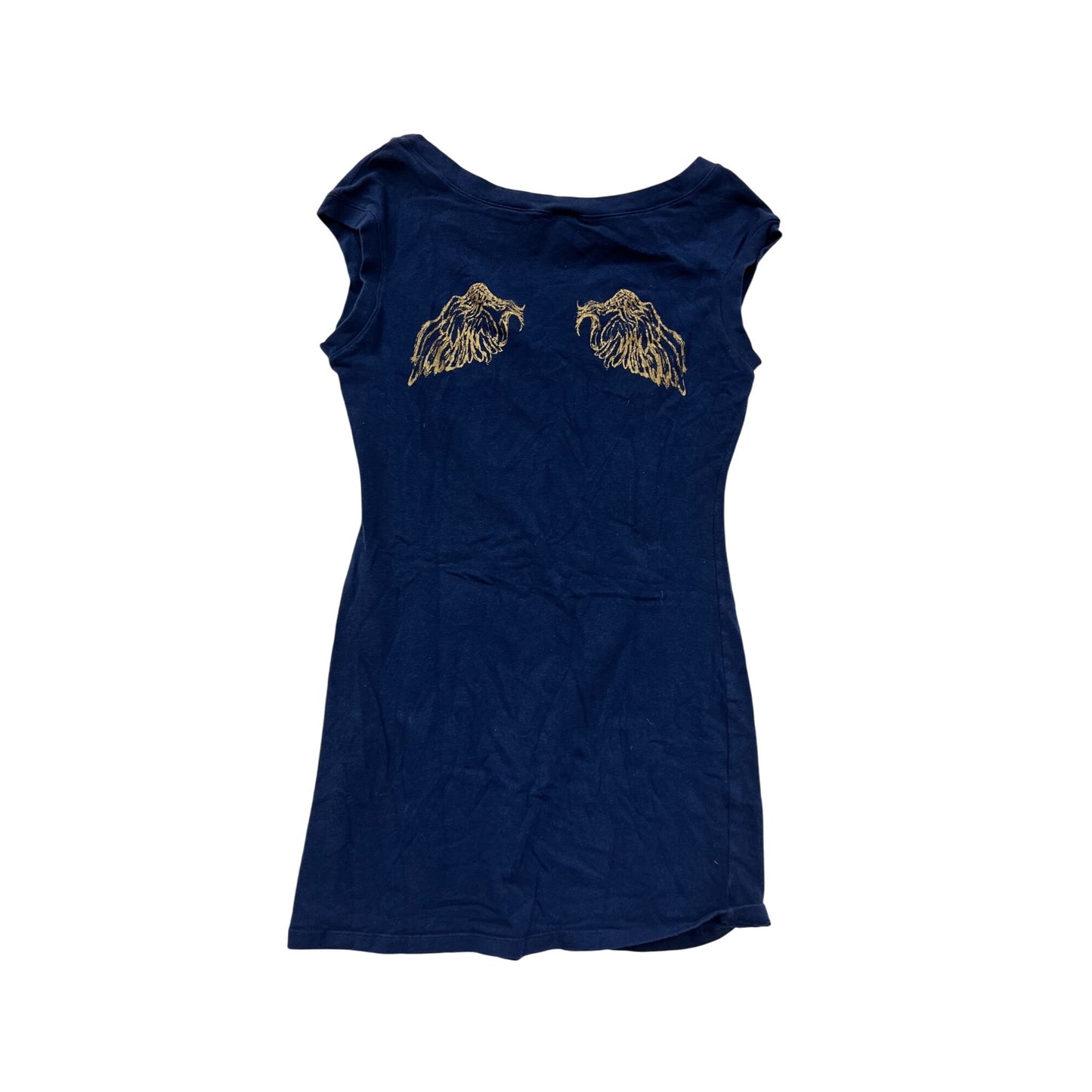 Navy Cap Sleeve Dress By Angelrox S #8863