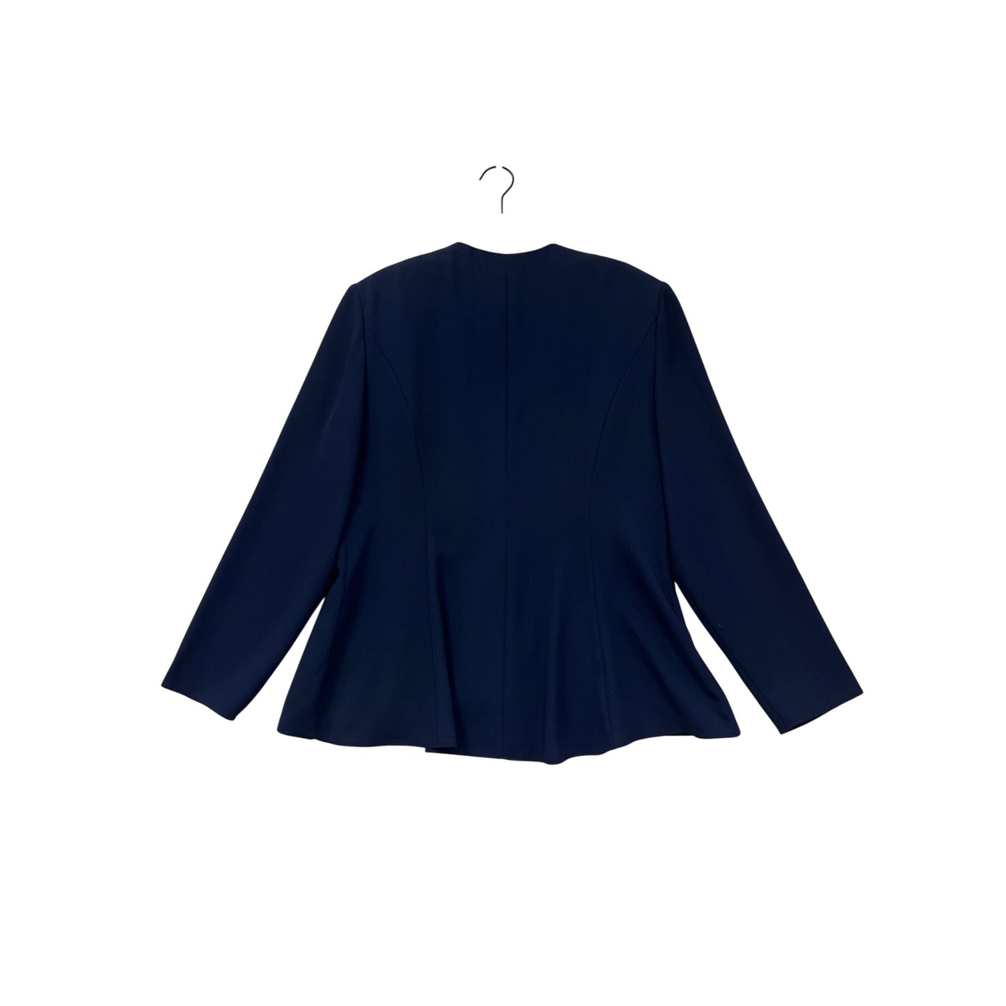 Ursula Of Switzerland Navy Embellished Open Front Blazer Jacket Size 14 #8643