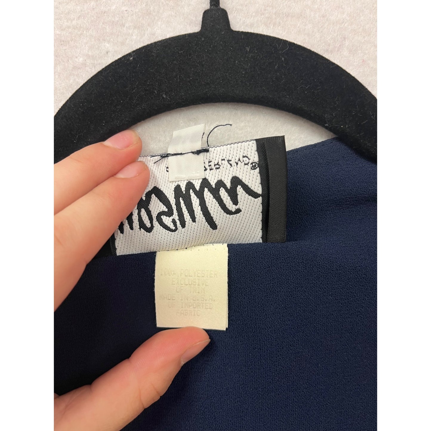 Ursula Of Switzerland Navy Embellished Open Front Blazer Jacket Size 14 #8643