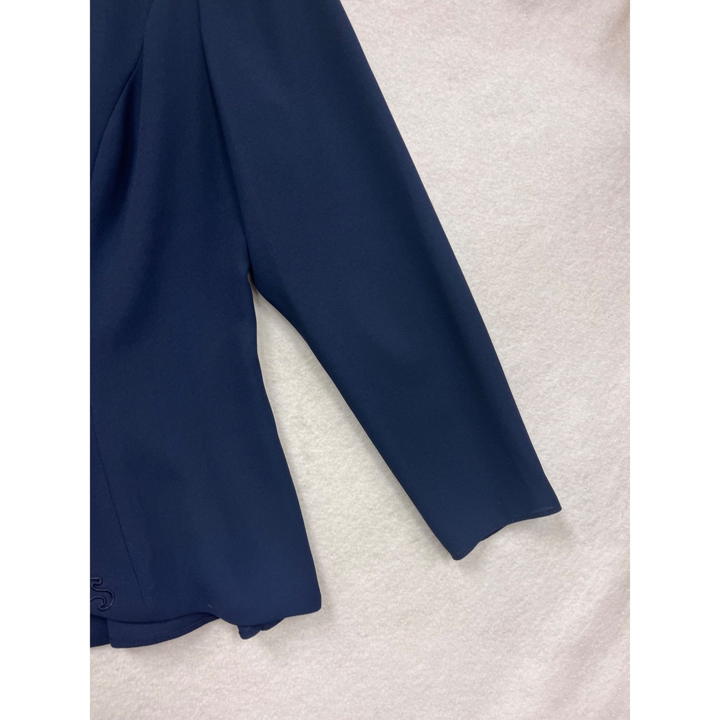 Ursula Of Switzerland Navy Embellished Open Front Blazer Jacket Size 14 #8643