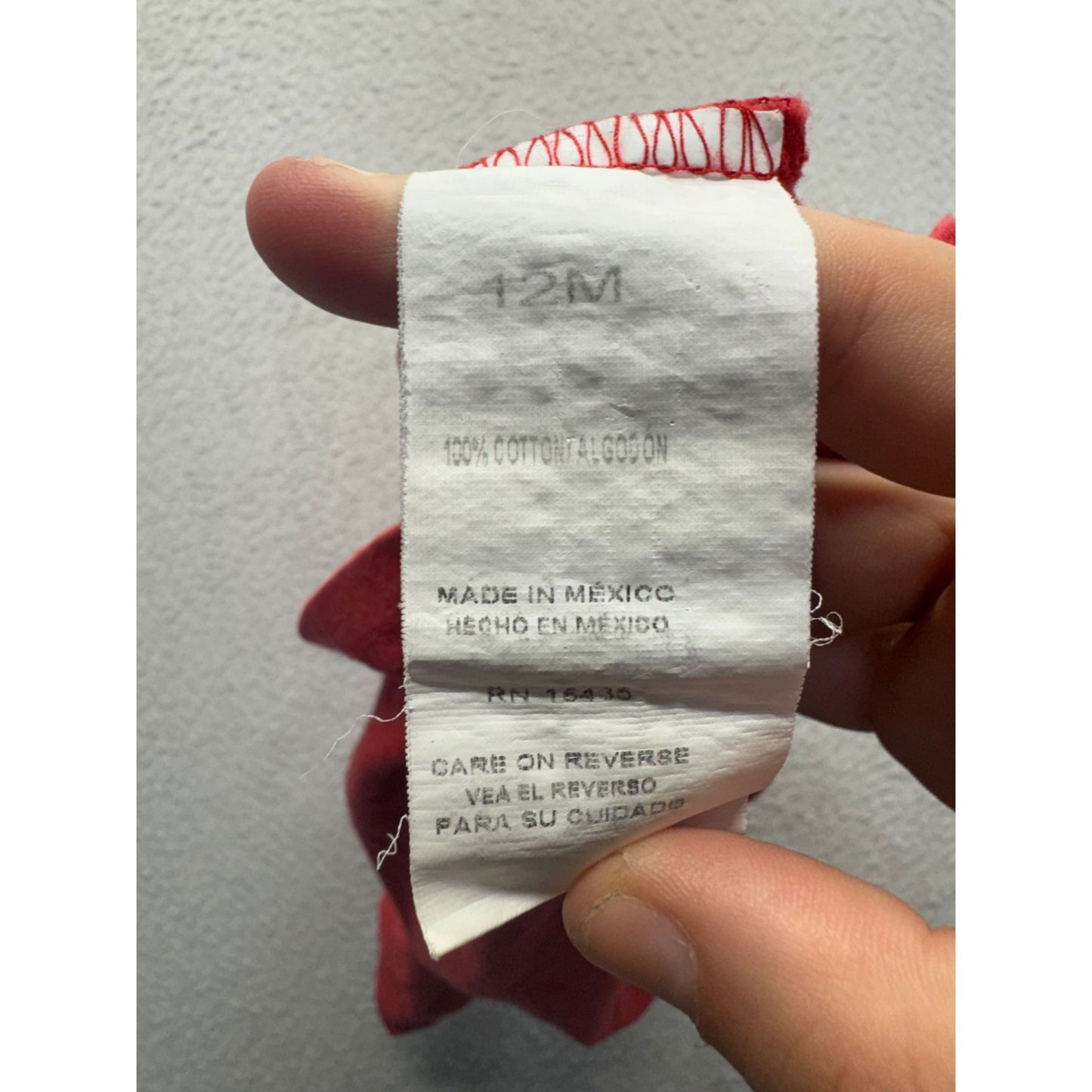 Sesame Street Red Short Sleeve Toddler T-Shirt 12M 100% Cotton #7918