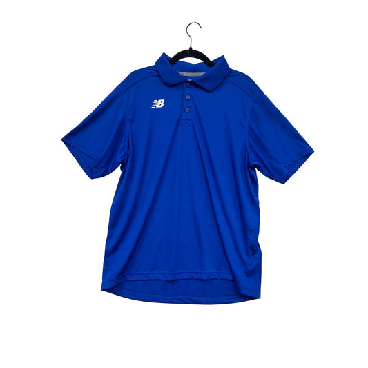 New Balance Mens Blue Performance Polo Shirt L #248A