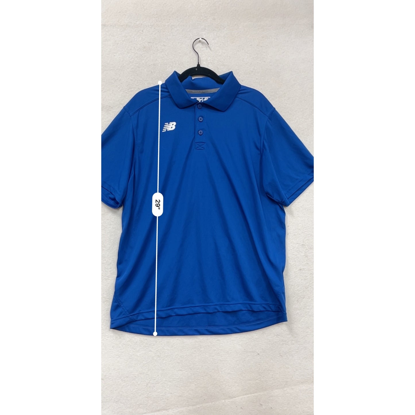 New Balance Mens Blue Performance Polo Shirt L #248A