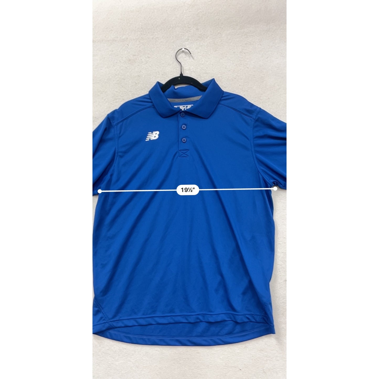New Balance Mens Blue Performance Polo Shirt L #248A