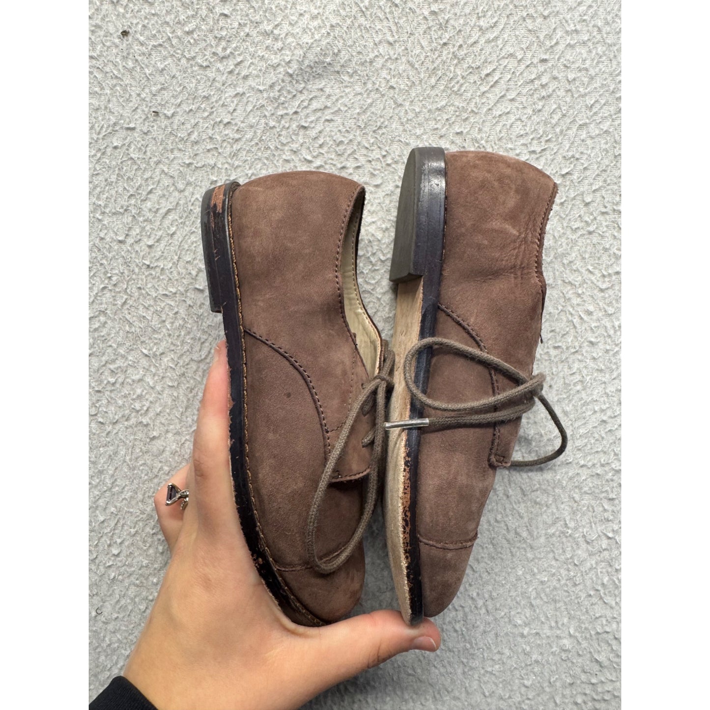 Brown Suede Lace-Up Oxford Shoes Womens Size 8 By Jack Rogers #383B