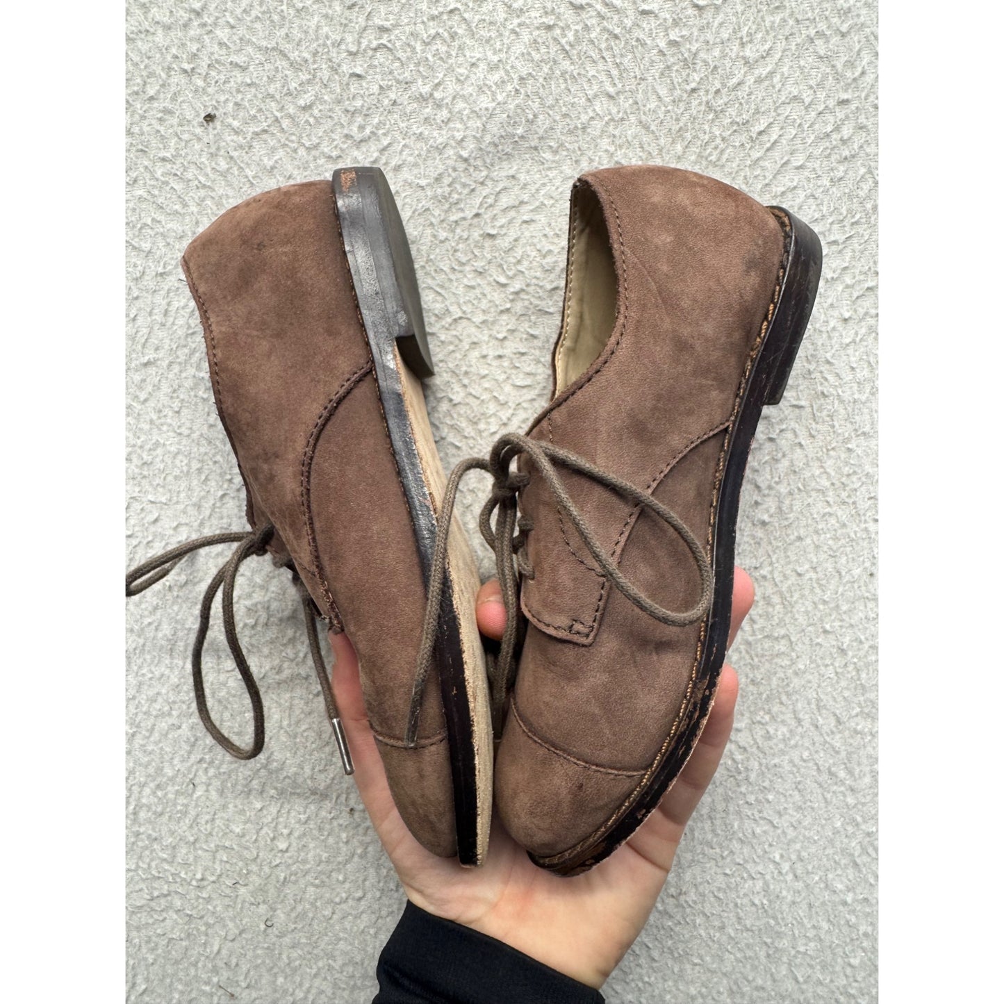 Brown Suede Lace-Up Oxford Shoes Womens Size 8 By Jack Rogers #383B