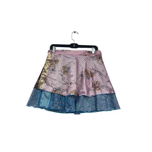 Vintage Style Multi-Patterned Reversible Skirt By Wevez XS #710A