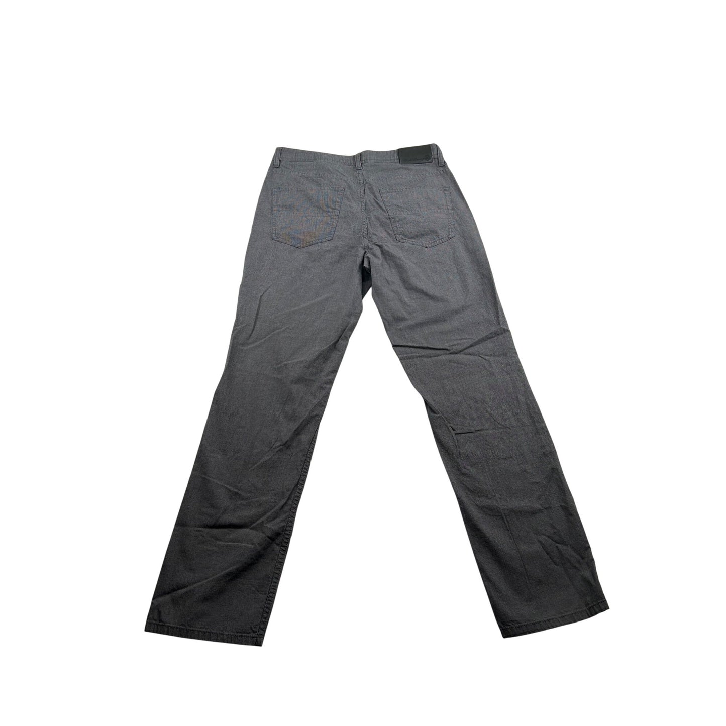 English Laundry Mens Gray Checkered Straight-Leg Pants 32x32 Cotton Blend #6652