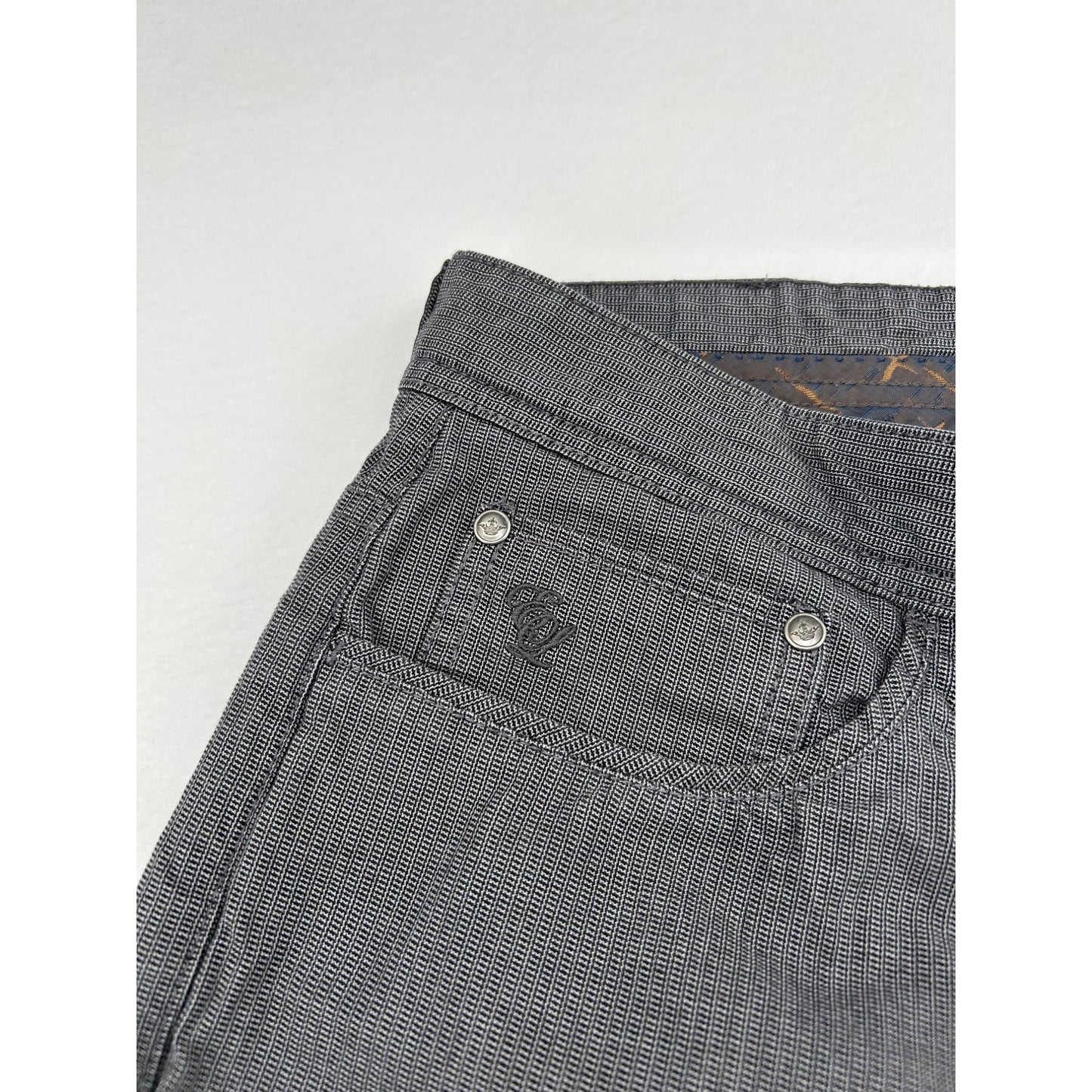 English Laundry Mens Gray Checkered Straight-Leg Pants 32x32 Cotton Blend #6652