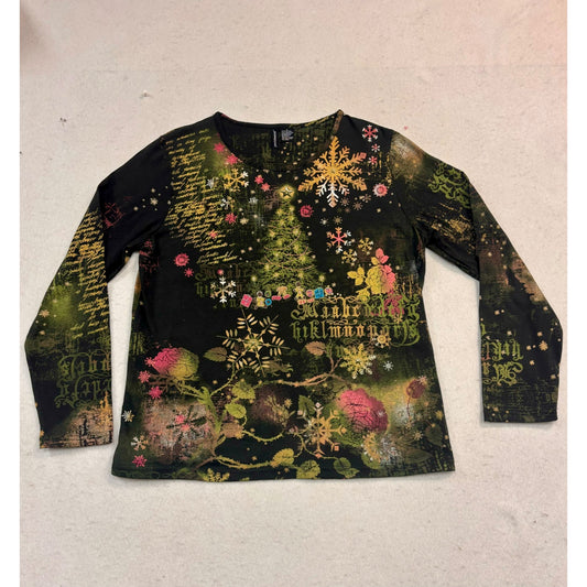 Women’s Jason Maxwell Christmas Blouse