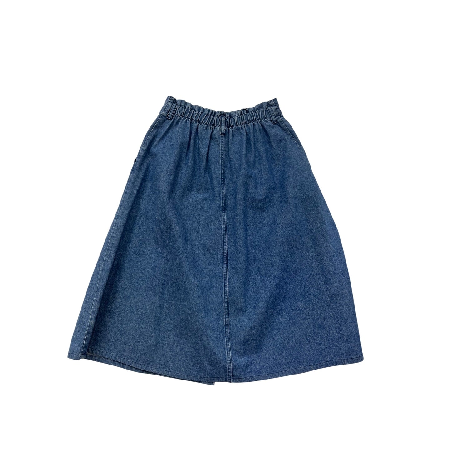 Vintage Cherokee Denim Button-Front A-Line Skirt Size 14 #8822