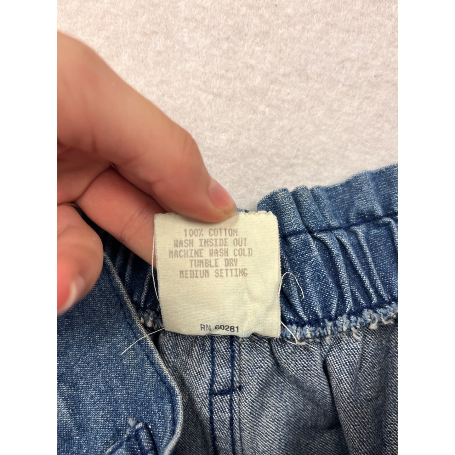 Vintage Cherokee Denim Button-Front A-Line Skirt Size 14 #8822