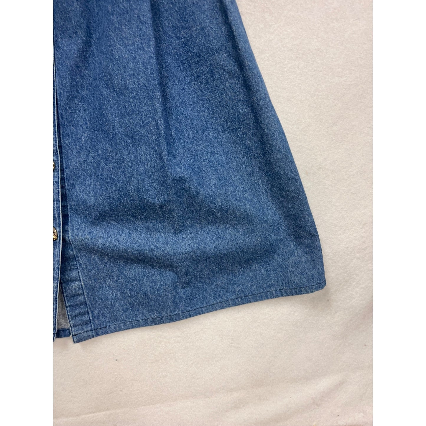 Vintage Cherokee Denim Button-Front A-Line Skirt Size 14 #8822