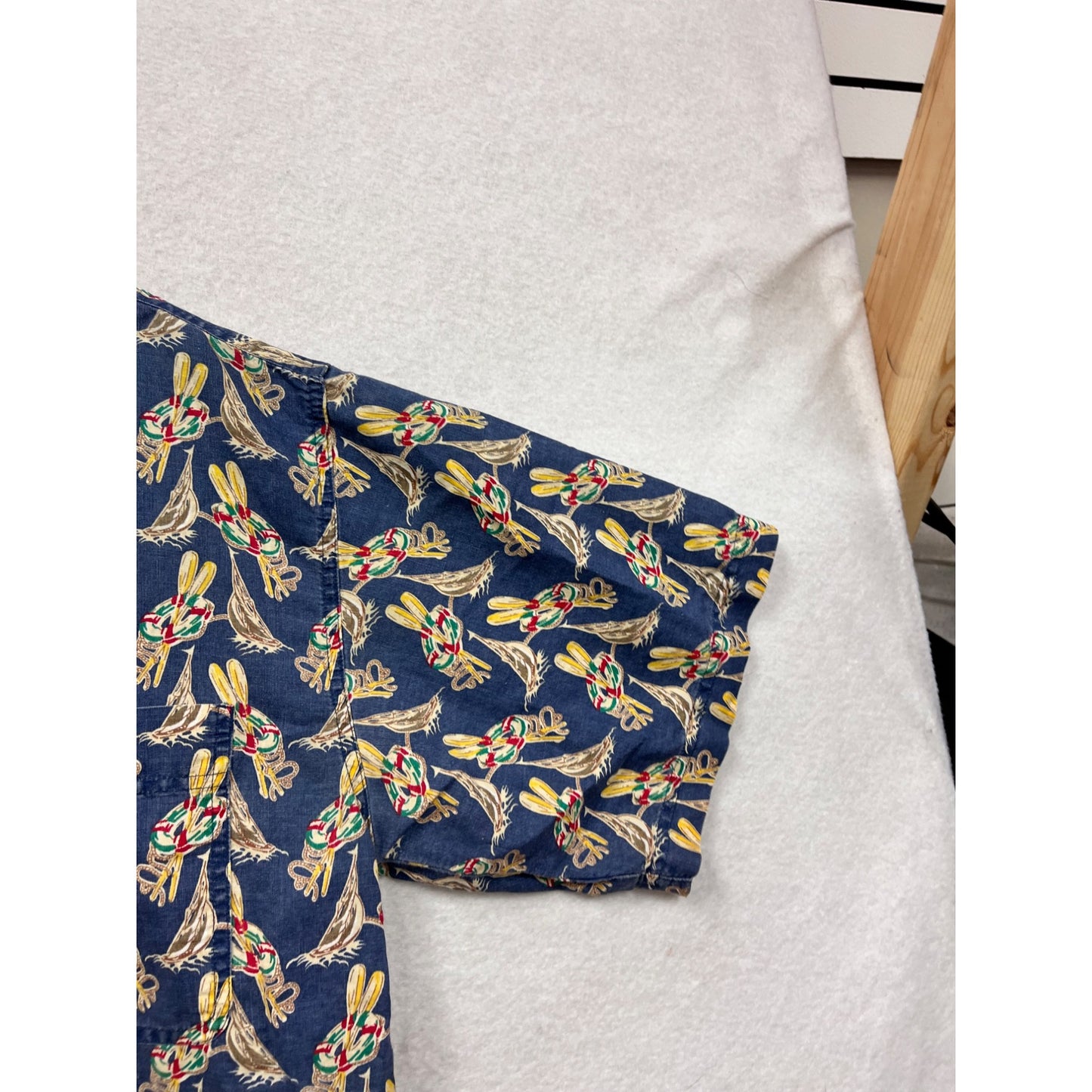 Bugle Boy Co. Mens Short Sleeve Button-Up Shirt With Tropical Print #8928