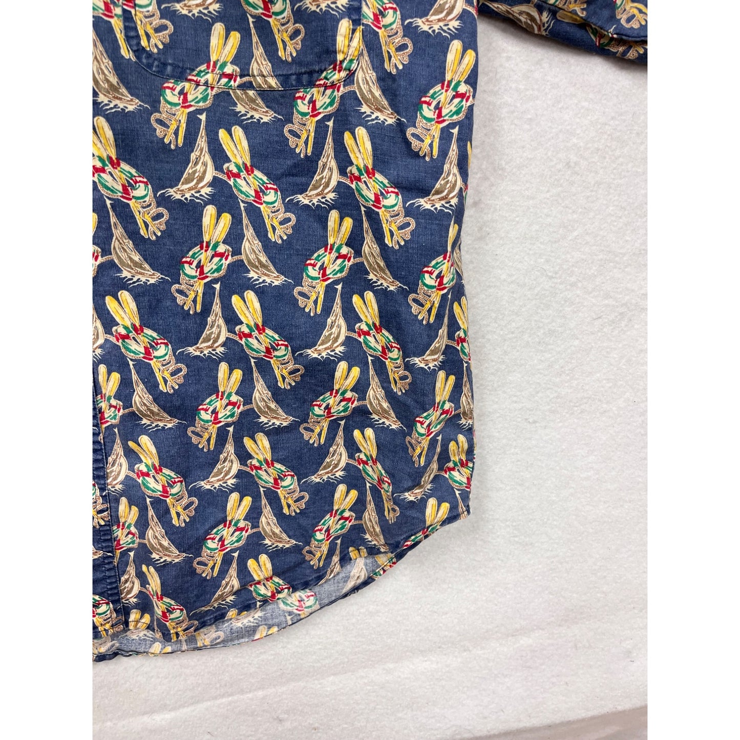 Bugle Boy Co. Mens Short Sleeve Button-Up Shirt With Tropical Print #8928