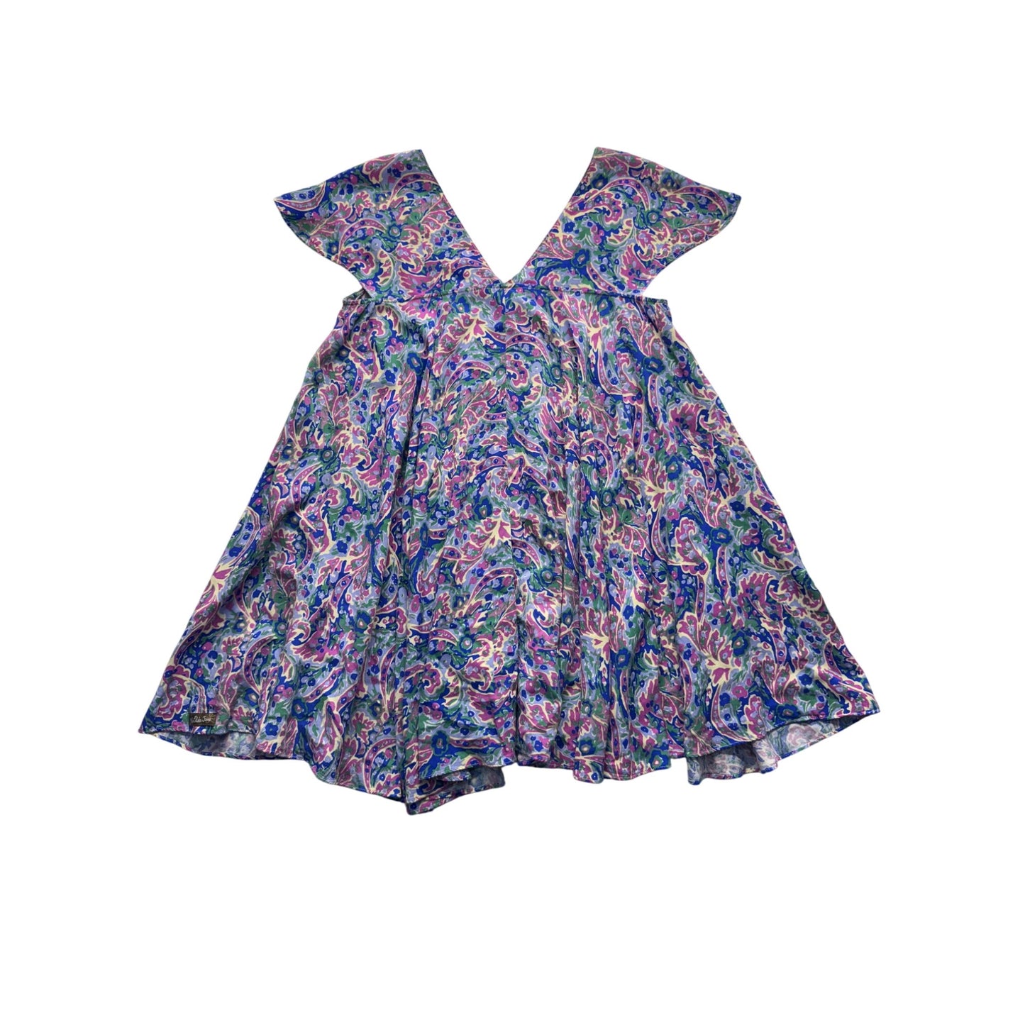 Matilda Jane Paisley Print V-Neck Cap Sleeve Swing Dress Size 5 241B