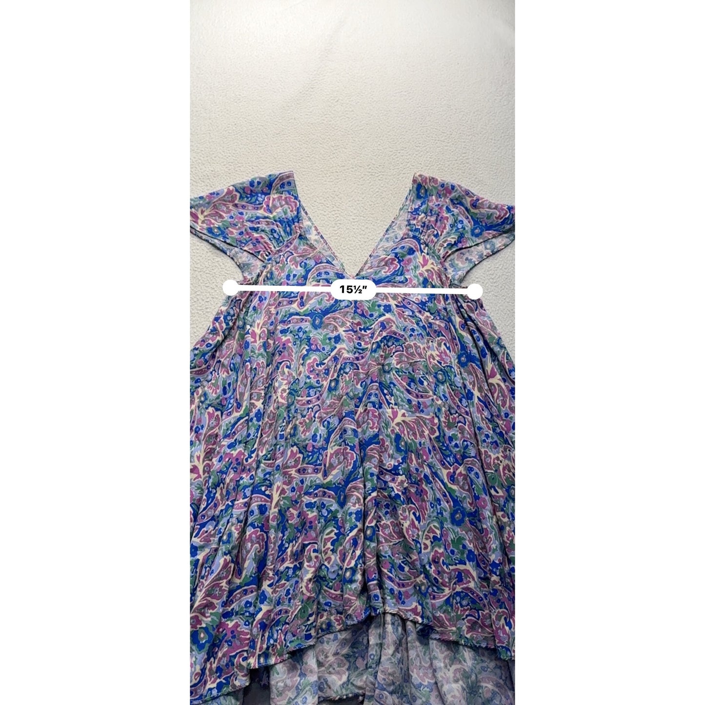 Matilda Jane Paisley Print V-Neck Cap Sleeve Swing Dress Size 5 241B