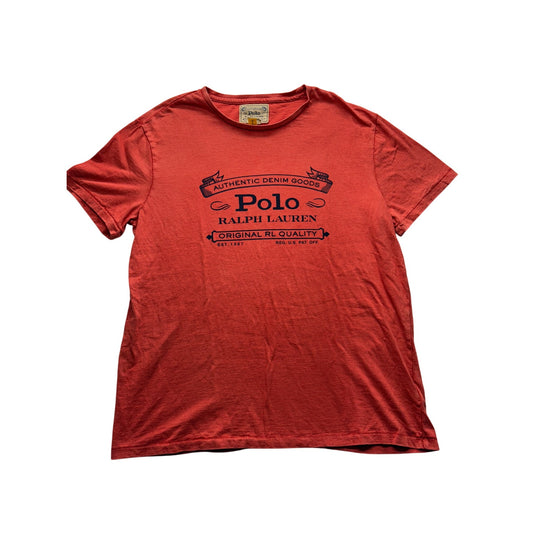 Polo Ralph Lauren Red Graphic T-Shirt M 100% Cotton #7684