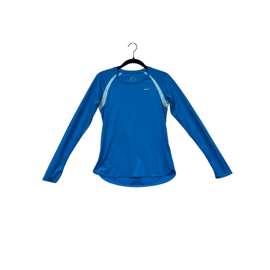 Nike Dri-Fit Long Sleeve Athletic Shirt Blue Size S #355A