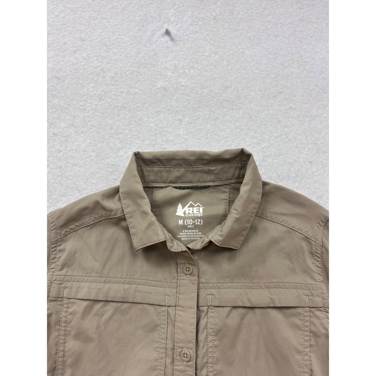 REI Co-Op Girls M (10-12) Lightweight Safari Shirt #8449