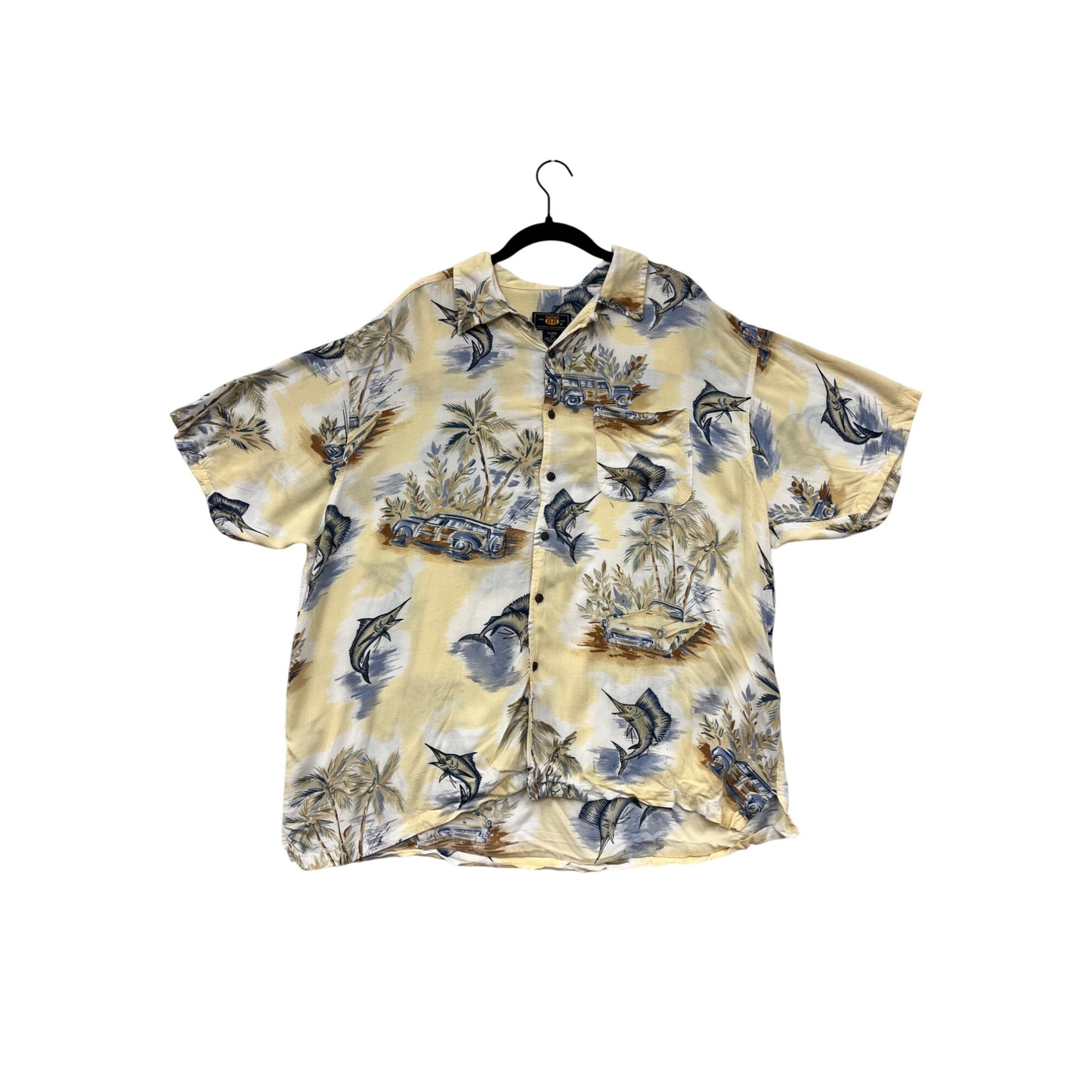 Route 66 Hawaiian Print Shirt XG Rayon #8285