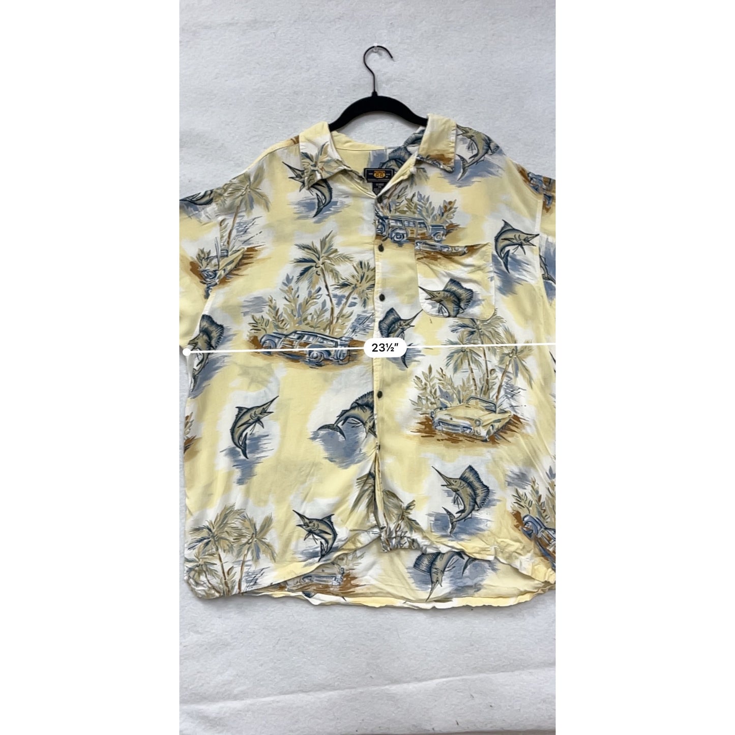 Route 66 Hawaiian Print Shirt XG Rayon #8285
