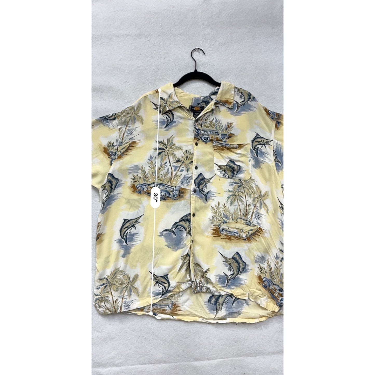 Route 66 Hawaiian Print Shirt XG Rayon #8285