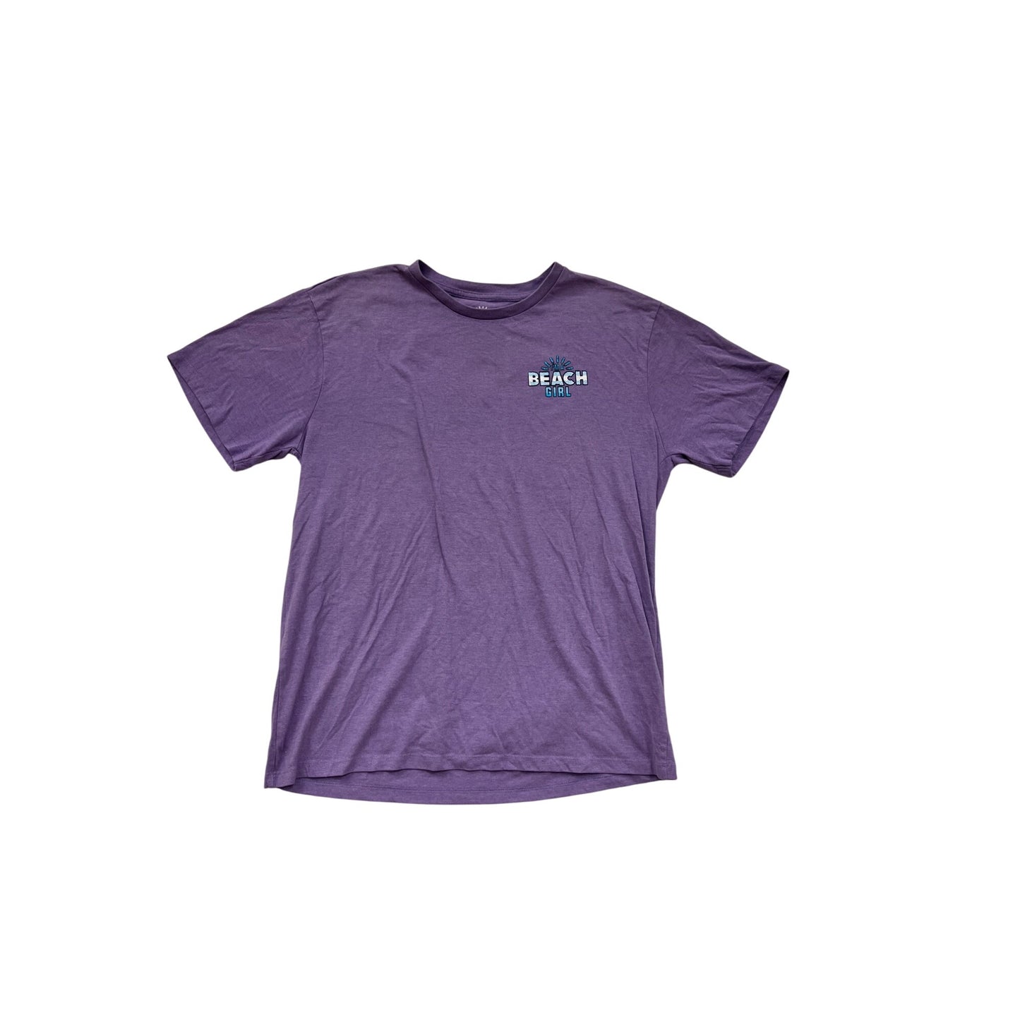 Beach Girl Graphic T-Shirt Purple Sunshine Raised #8579