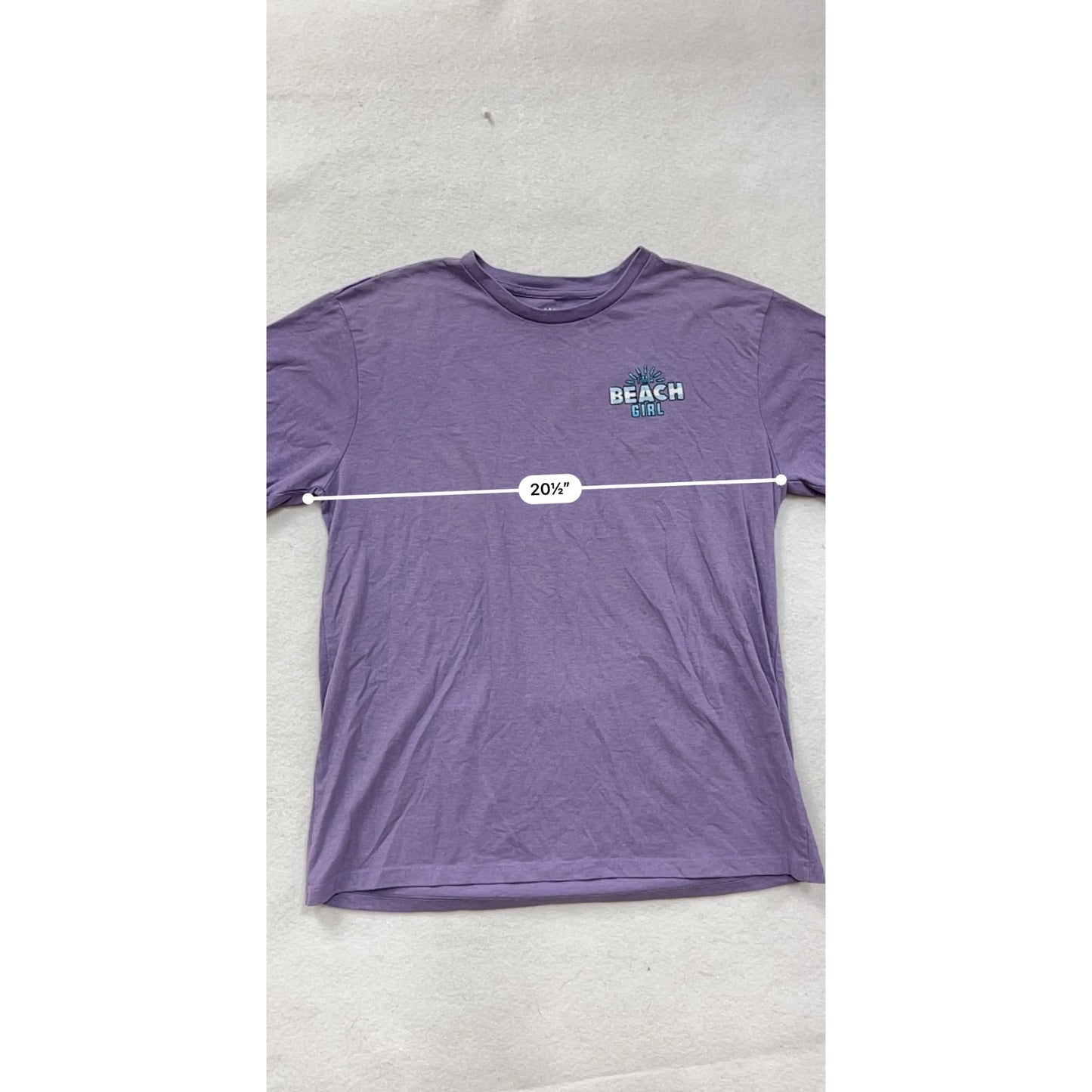 Beach Girl Graphic T-Shirt Purple Sunshine Raised #8579