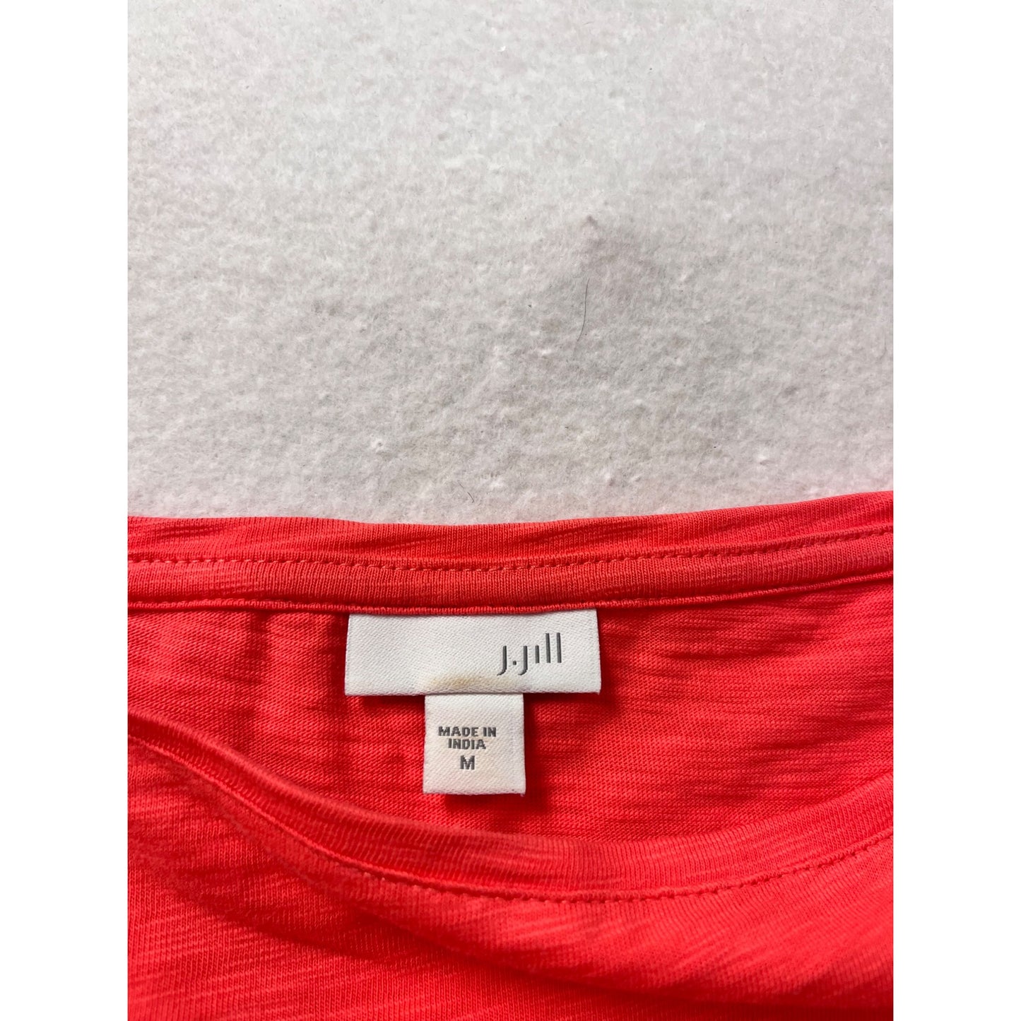 J.Jill Red Short-Sleeve Cotton Tunic Dress #8478