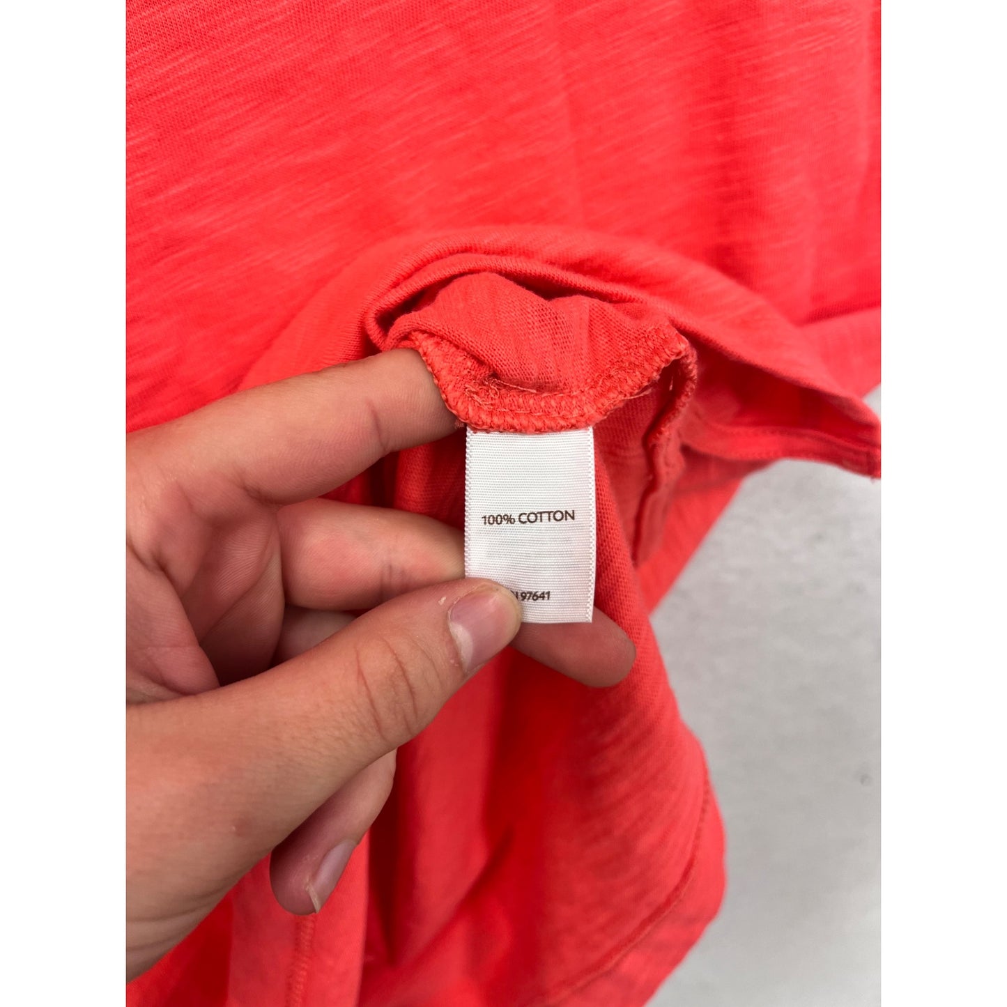 J.Jill Red Short-Sleeve Cotton Tunic Dress #8478