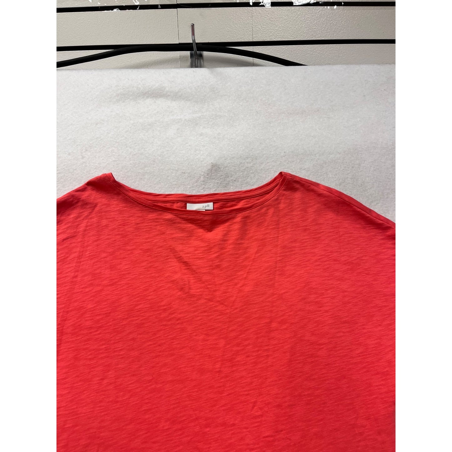 J.Jill Red Short-Sleeve Cotton Tunic Dress #8478