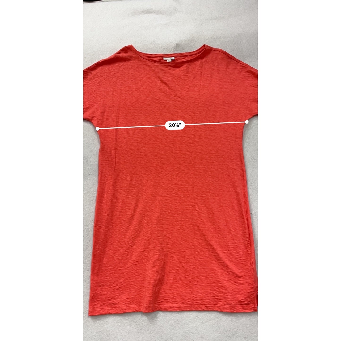 J.Jill Red Short-Sleeve Cotton Tunic Dress #8478