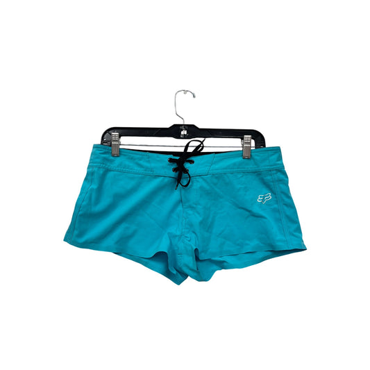 Fox Womens Turquoise Board Swim Shorts Size 7 Lace-Up Front #6926