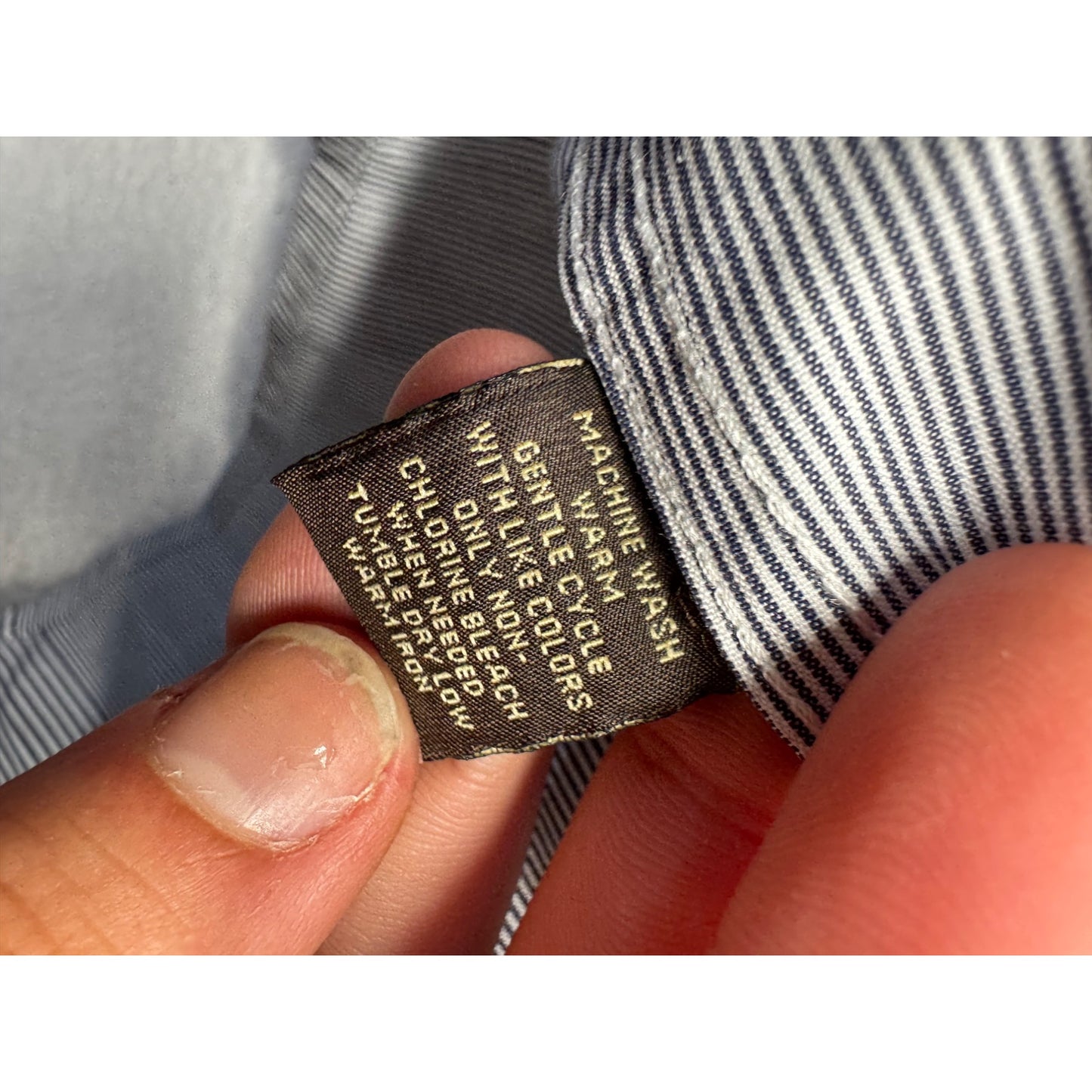 Gray Striped Button-Up Dress Shirt 100% Cotton #9089