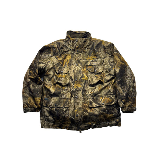 Realtree Pro-Series Camo Rain Jacket With Fleece Liner Mens Size XL #9511