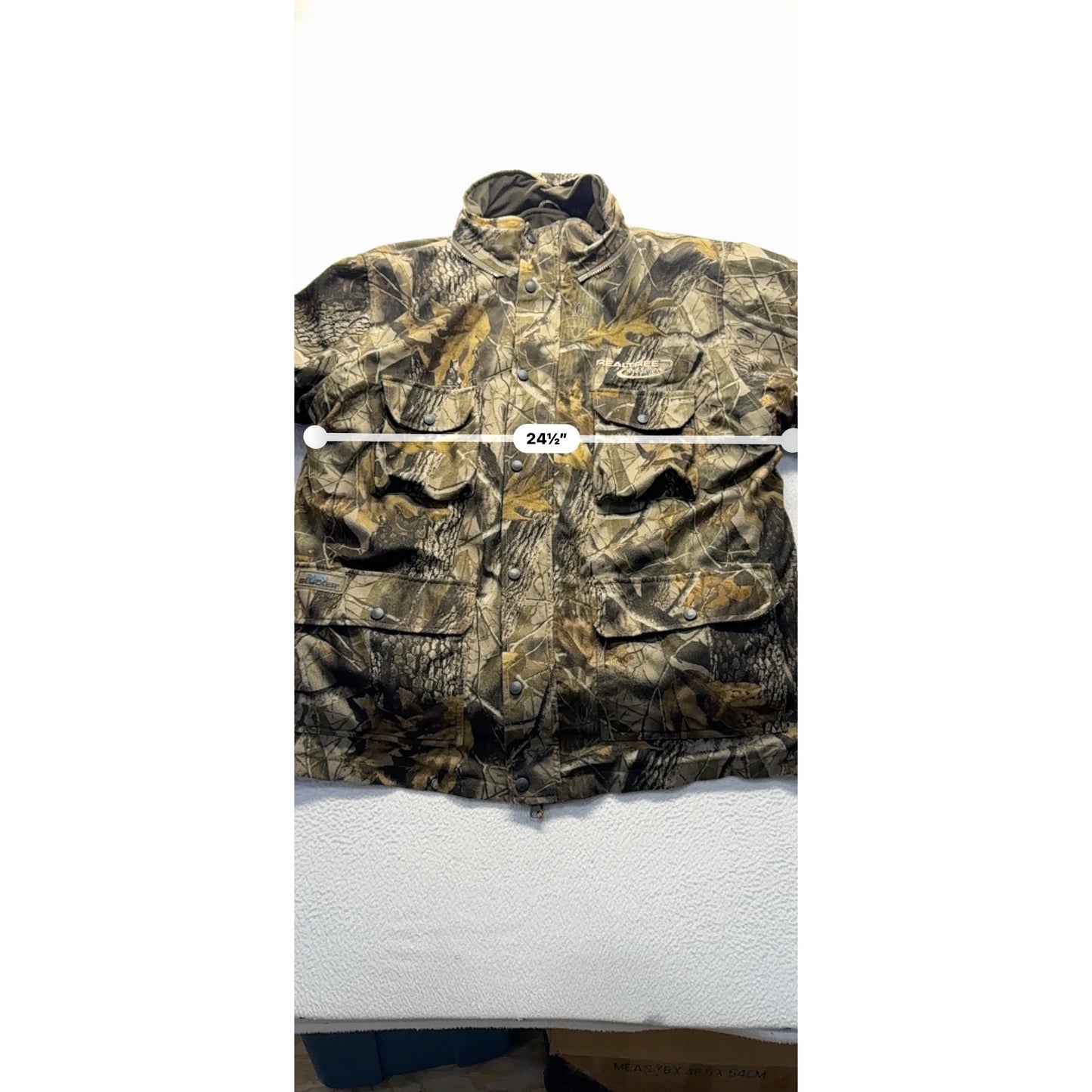 Realtree Pro-Series Camo Rain Jacket With Fleece Liner Mens Size XL #9511
