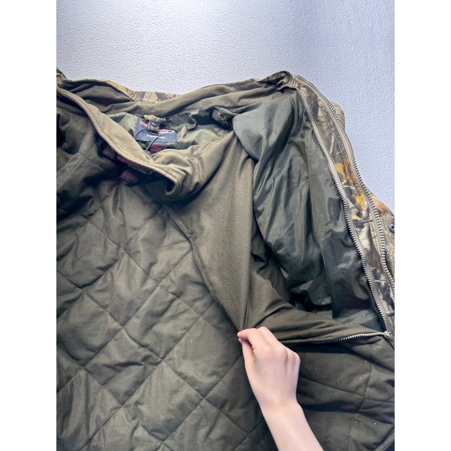 Realtree Pro-Series Camo Rain Jacket With Fleece Liner Mens Size XL #9511