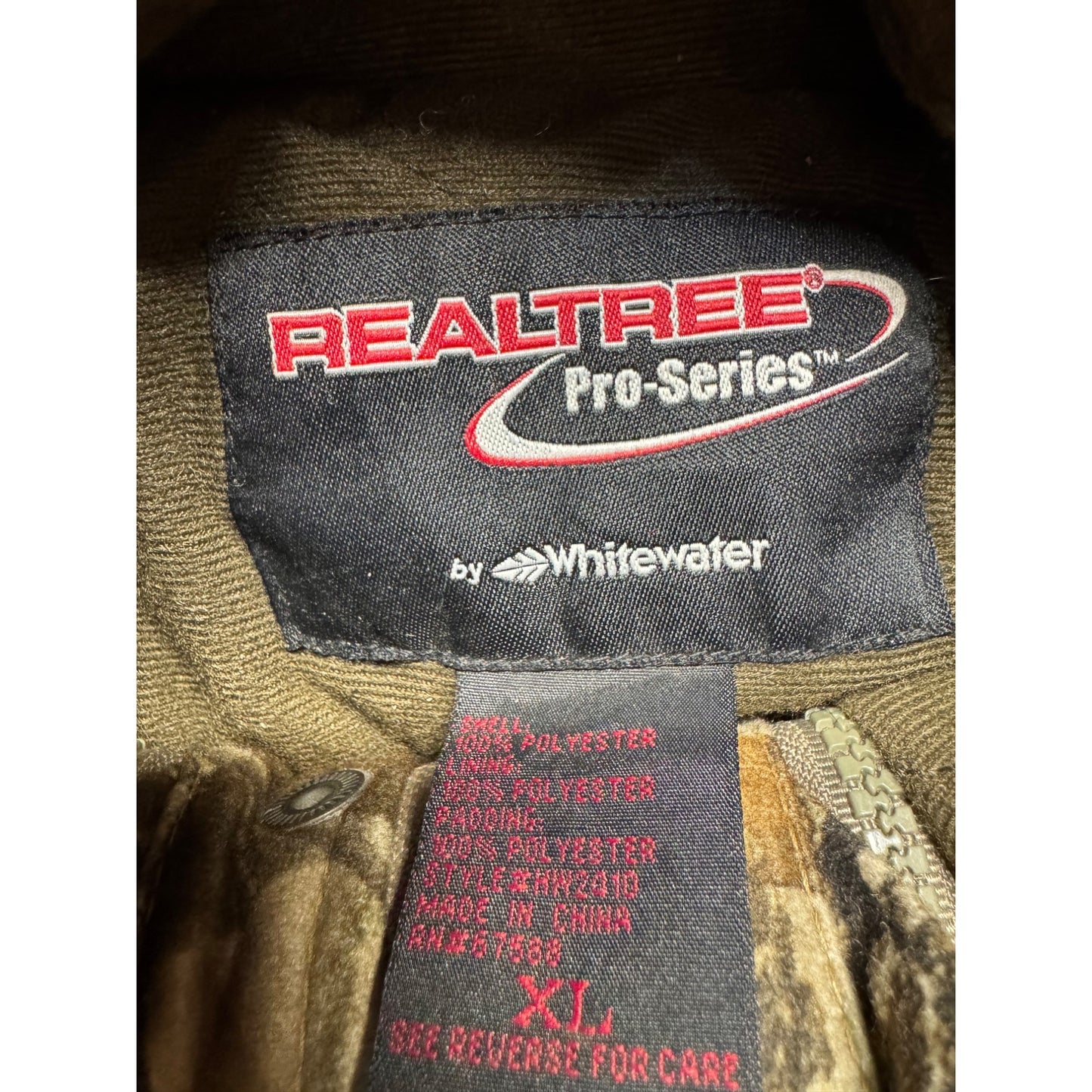 Realtree Pro-Series Camo Rain Jacket With Fleece Liner Mens Size XL #9511