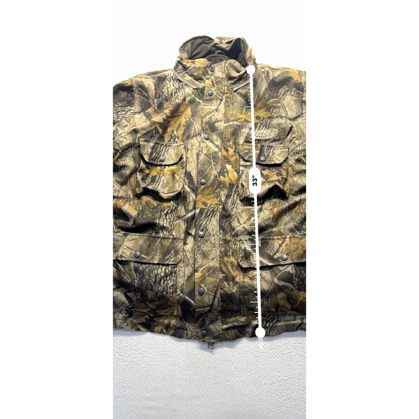 Realtree Pro-Series Camo Rain Jacket With Fleece Liner Mens Size XL #9511