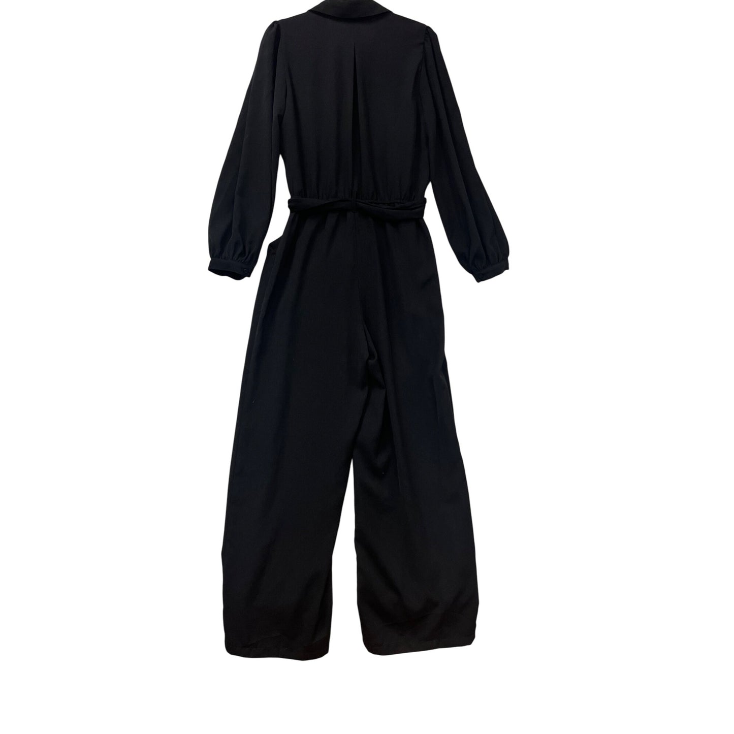 Max Studio Black Long Sleeve Button-Front Jumpsuit #347A
