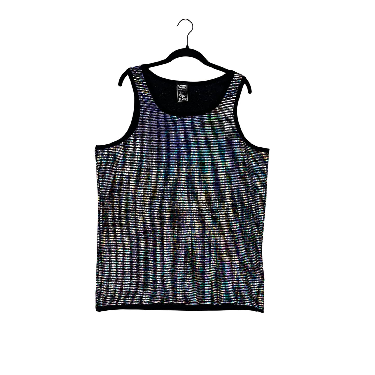 Knobs By Ryan Hill XL Holographic Tank Top #8933