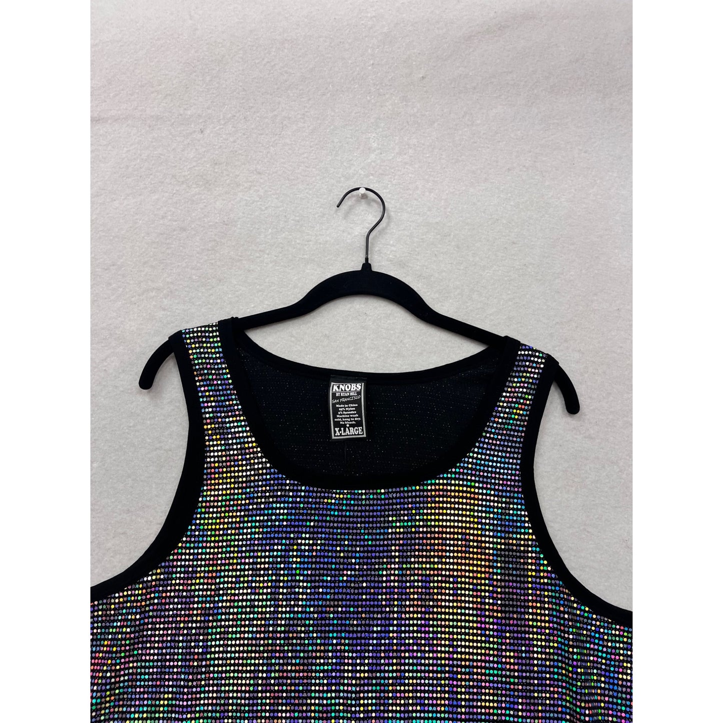 Knobs By Ryan Hill XL Holographic Tank Top #8933