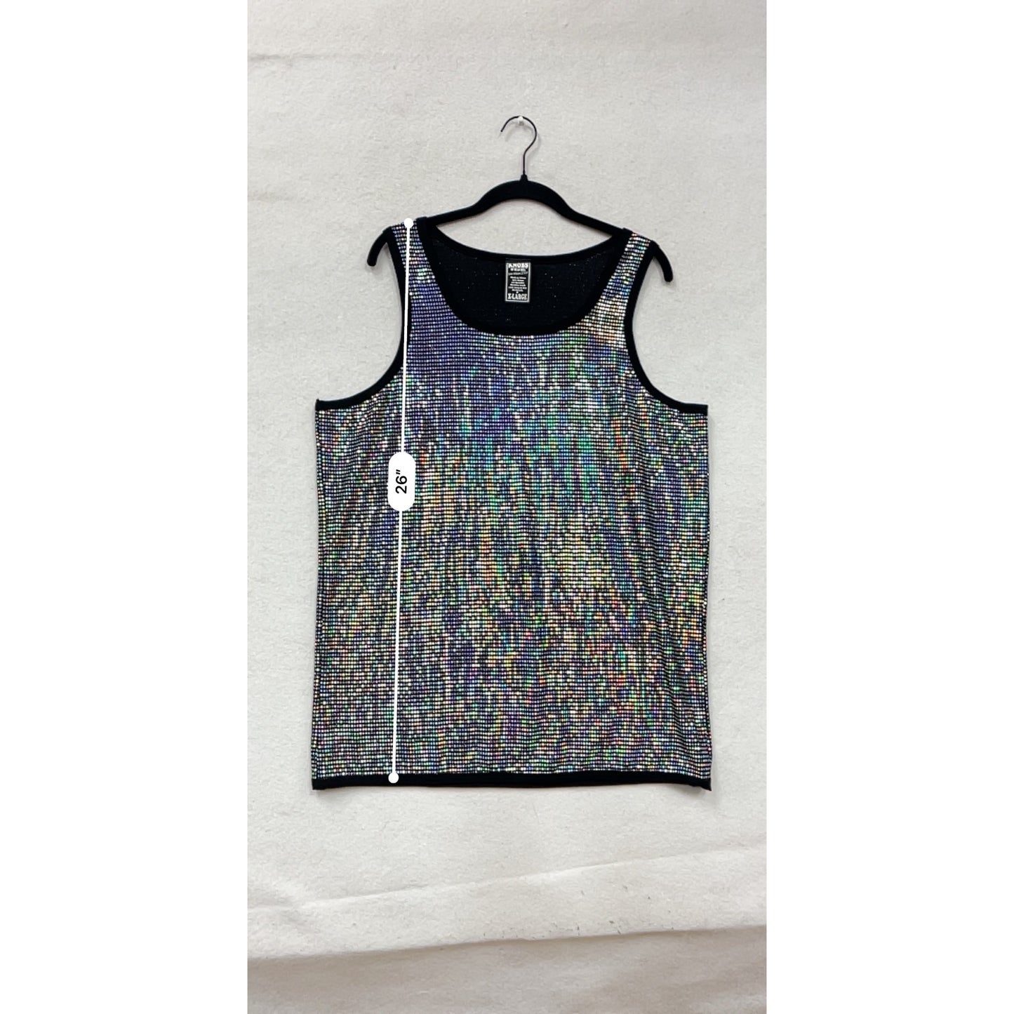 Knobs By Ryan Hill XL Holographic Tank Top #8933