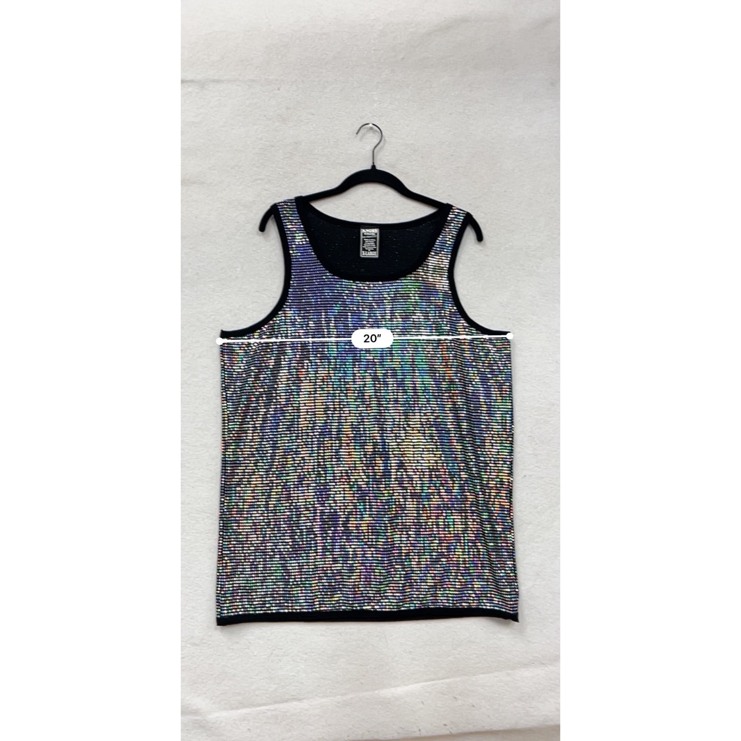 Knobs By Ryan Hill XL Holographic Tank Top #8933
