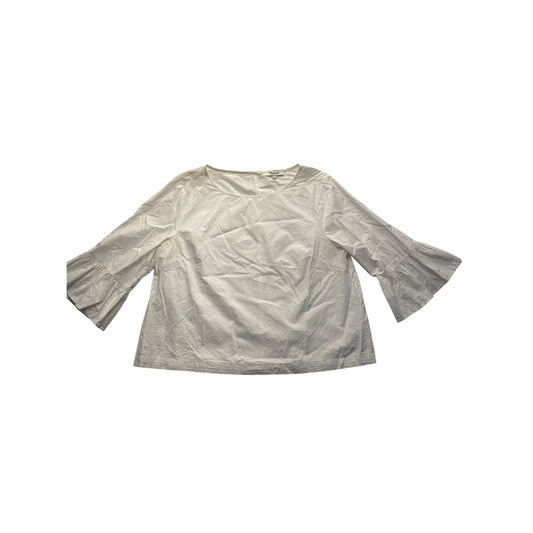 Madewell Womens White Bell Sleeve Top #7000
