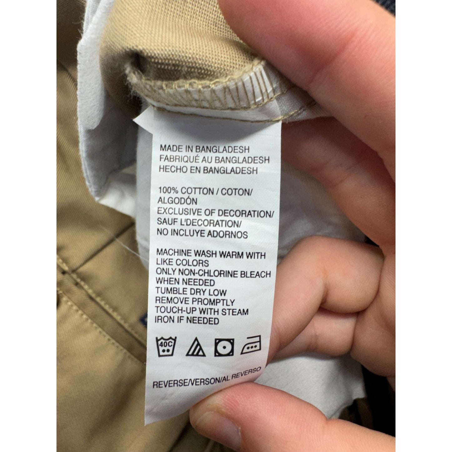 Izod Mens American Chino Slim Fit Khaki Pants 34x29 #7949