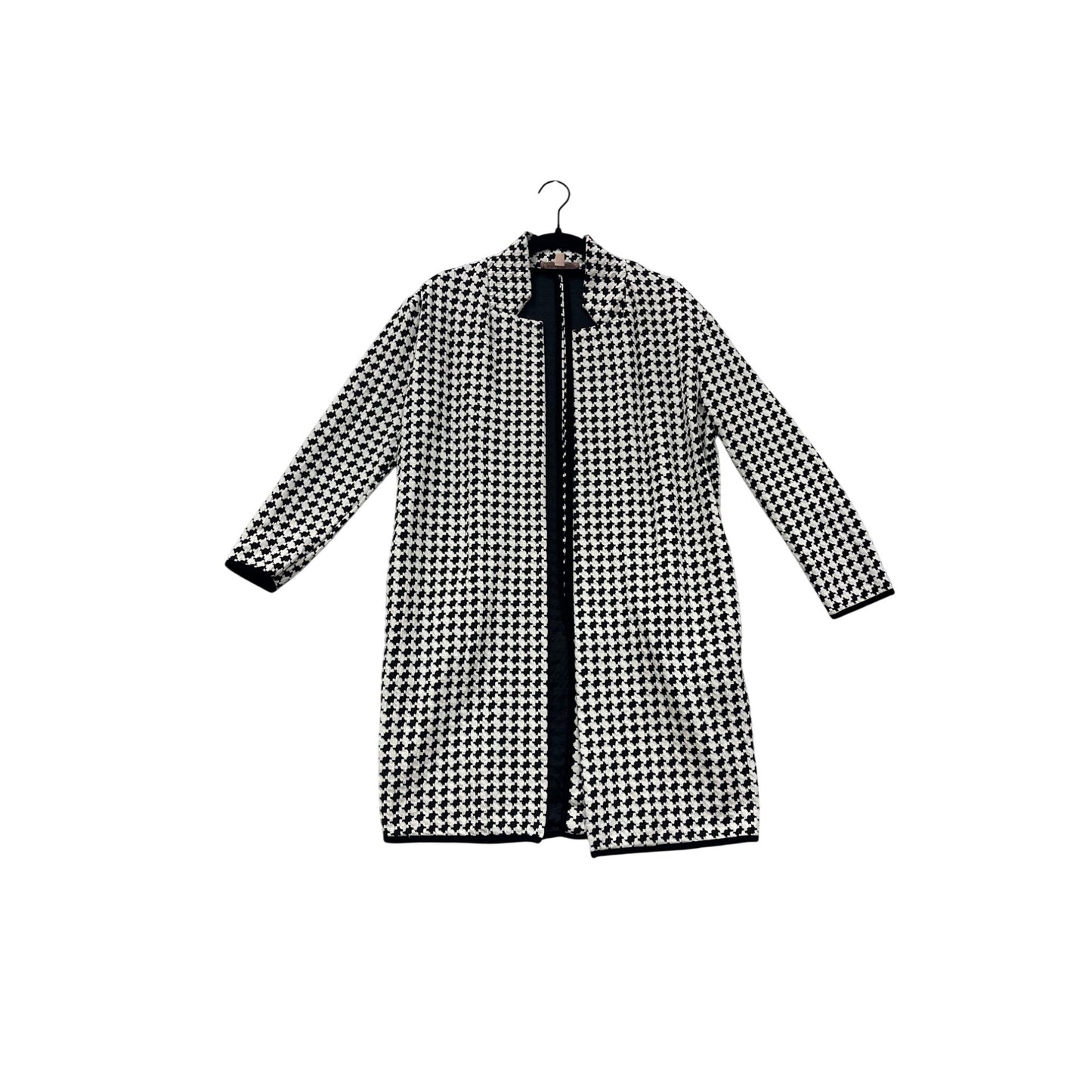 Houndstooth Open-Front Coat Small #8436